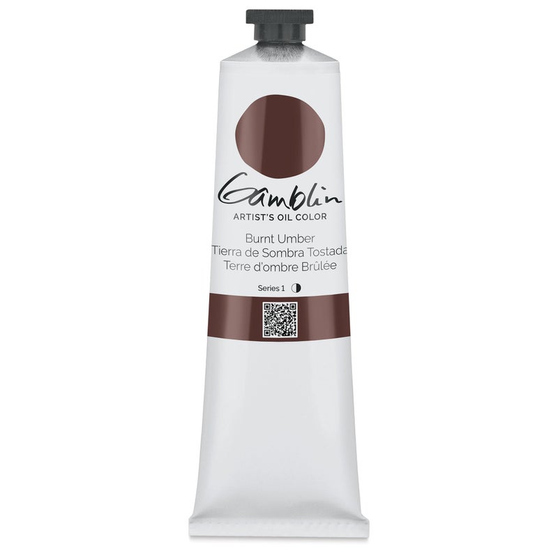 5.07 oz. Artists' Grade Oil Color: Burnt Umber